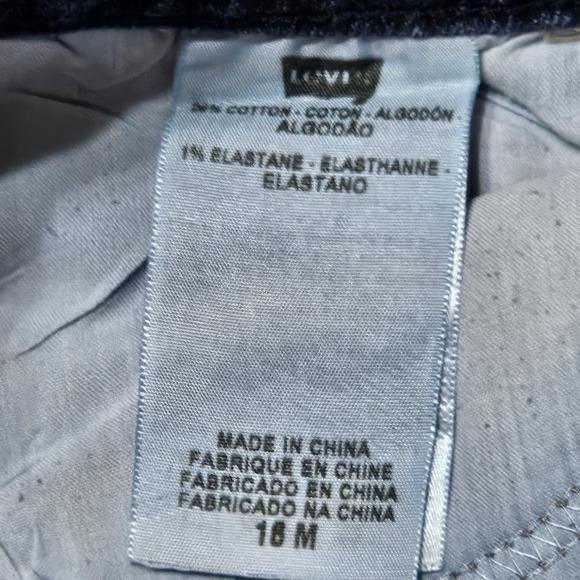 Levi Strauss & Co. Mid Rise Straight Leg Jeans Dark Wash‎ Denim 16M - Picture 12 of 16